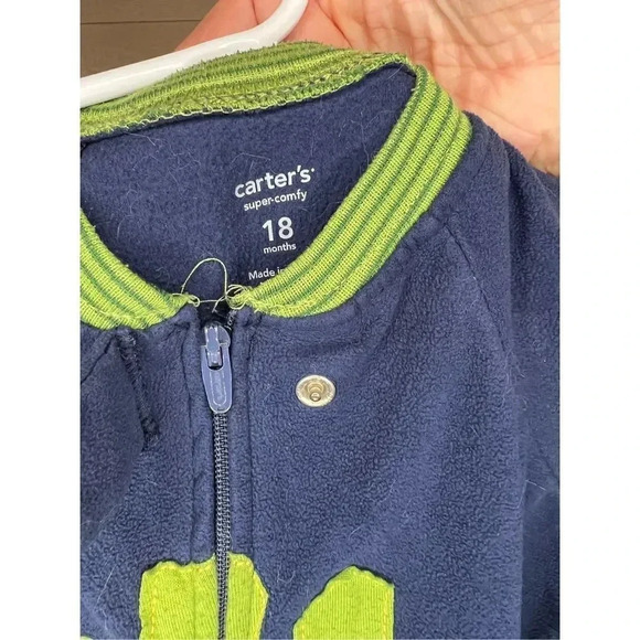 Carter’s toddler boy’s fleece sleeper dinosaur pajamas Size 18 months - Picture 4 of 4